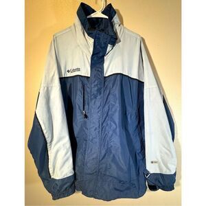 Vintage Columbia White Blue Warm 2-in-1 WINTER JACKET Ice Summit Ski Coat Men’s